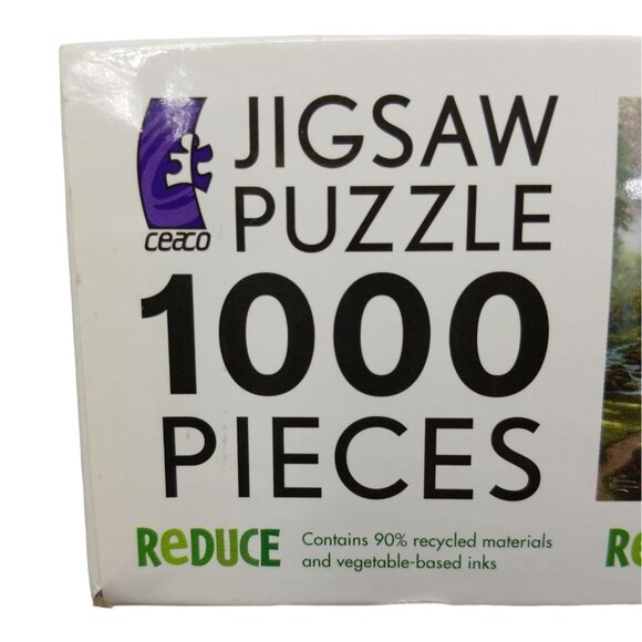 Thomas Kinkade "Lakeside Manor" Unopened 1000 Piece Puzzle 27" x 20" By Ceaco - Picture 3 of 10